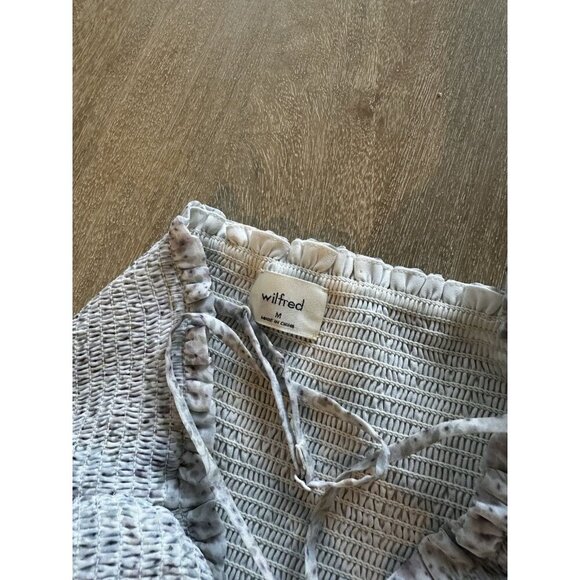 Aritzia Wilfred Tempest Sleeveless Mini Dress Pastel Floral Purple Green Medium - Picture 4 of 7